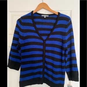 NY Collection black/blue knit sweater